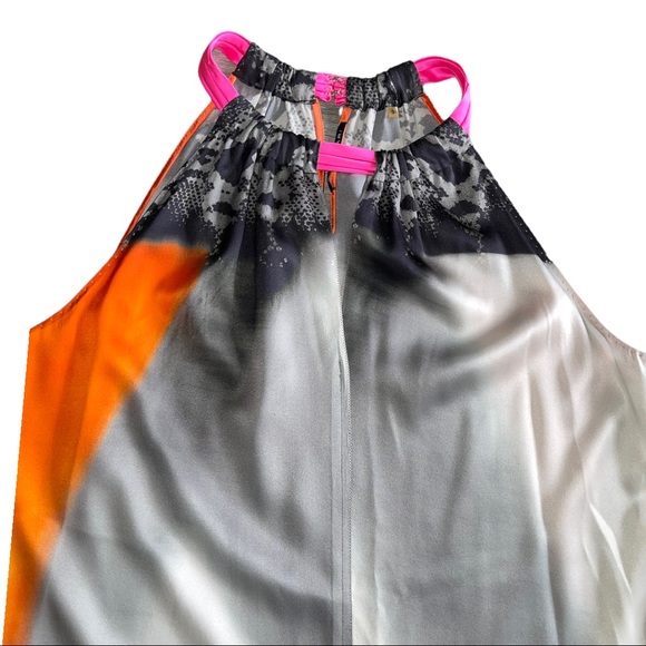 Elie Tahari Women’s Silk Halter-Neck Multicoloured Sleeveless Top Size S… - Picture 3 of 7